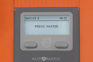 Powerheart G5 AED with ICPR. Press Faster.